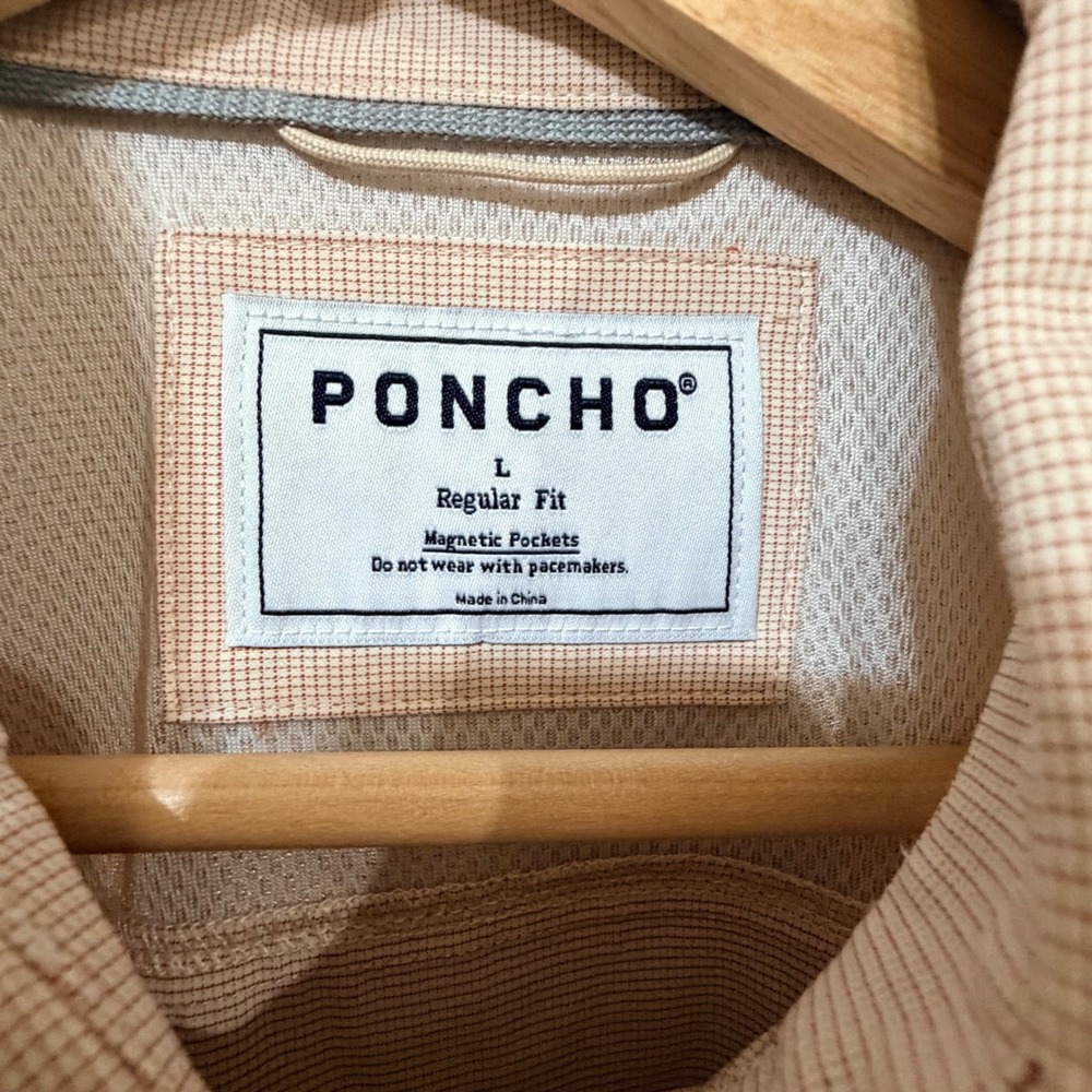 Poncho Outdoors Mens the lavaca Performance Fishing Shirt Magnetic Pockets Large - Picture 9 of 11